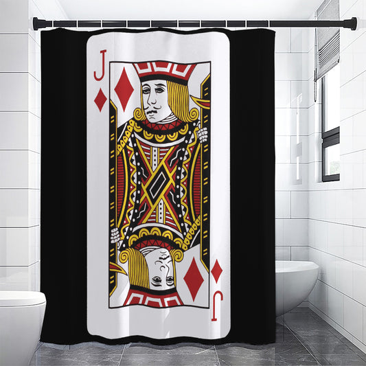 Jack Of Diamonds Playing Card Print Shower Curtain