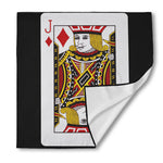 Jack Of Diamonds Playing Card Print Silk Bandana