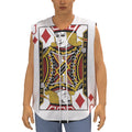 Jack Of Diamonds Playing Card Print Sleeveless Baseball Jersey