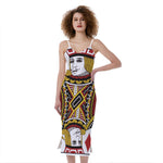 Jack Of Diamonds Playing Card Print Slim Fit Midi Cami Dress