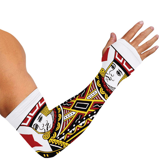 Jack Of Diamonds Playing Card Print Sun Protection Arm Sleeves