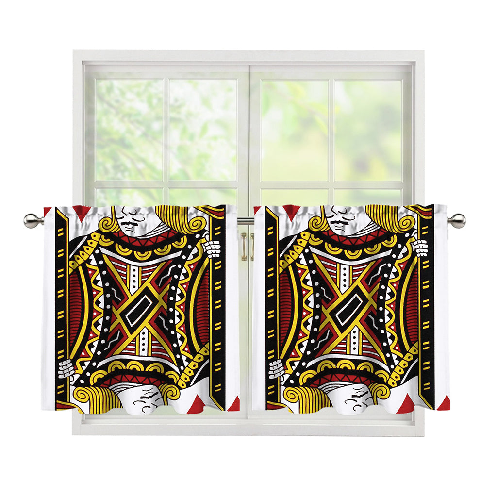 Jack Of Diamonds Playing Card Print Tier Curtains