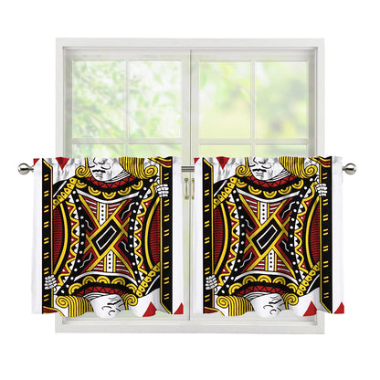 Jack Of Diamonds Playing Card Print Tier Curtains