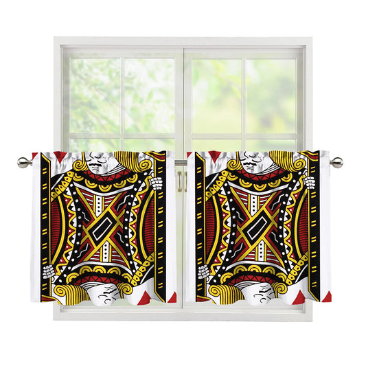Jack Of Diamonds Playing Card Print Tier Curtains