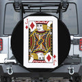 Jack Of Diamonds Playing Card Print Tire Cover