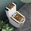 Jack Of Diamonds Playing Card Print Toilet Lid And Tank Cover Set
