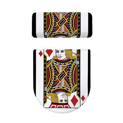 Jack Of Diamonds Playing Card Print Toilet Lid And Tank Cover Set