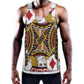 Jack Of Diamonds Playing Card Print Men's Workout Tank Top