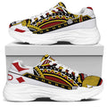 Jack Of Diamonds Playing Card Print White Chunky Shoes