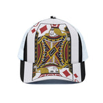 Jack Of Diamonds Playing Card Print White Mesh Trucker Cap
