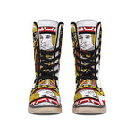 Jack Of Diamonds Playing Card Print Winter Boots