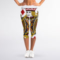 Jack Of Diamonds Playing Card Print Women's Capri Leggings