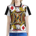 Jack Of Diamonds Playing Card Print Women's Polo Shirt