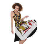Jack Of Diamonds Playing Card Print Women's Sleeveless Dress