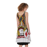 Jack Of Diamonds Playing Card Print Women's Sleeveless Dress