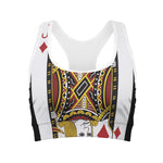 Jack Of Diamonds Playing Card Print Women's Sports Bra