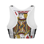Jack Of Diamonds Playing Card Print Women's Sports Bra