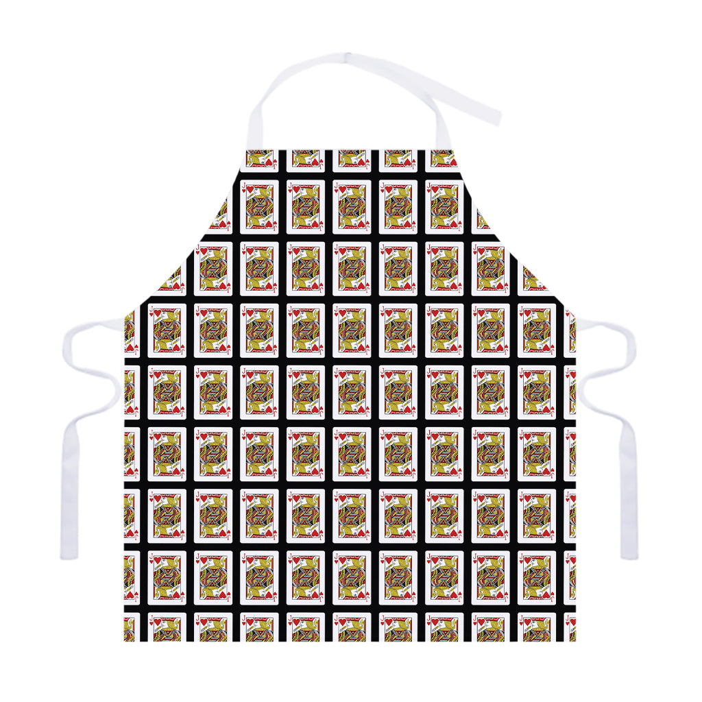 Jack Of Hearts Pattern Print Adjustable Apron