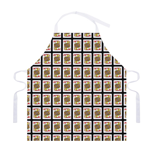 Jack Of Hearts Pattern Print Adjustable Apron