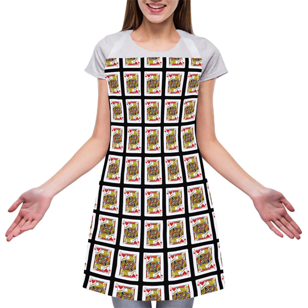 Jack Of Hearts Pattern Print Adjustable Apron