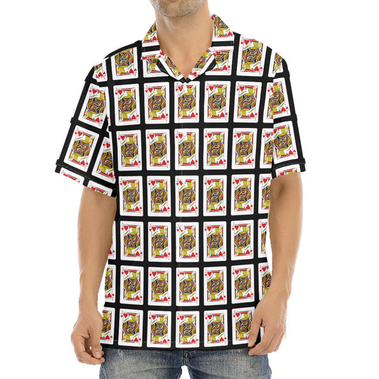 Jack Of Hearts Pattern Print Aloha Shirt