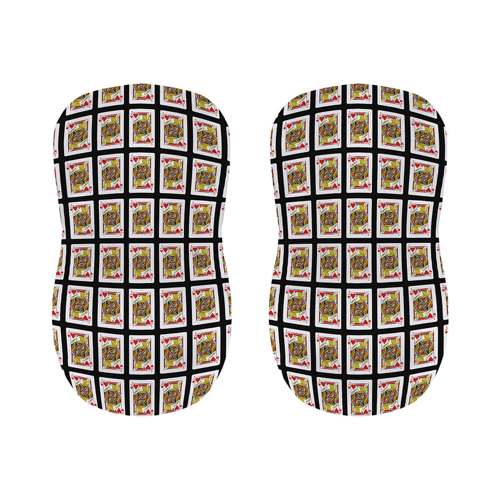 Jack Of Hearts Pattern Print Bar Stool Covers