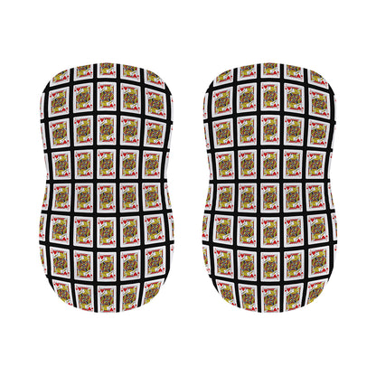 Jack Of Hearts Pattern Print Bar Stool Covers