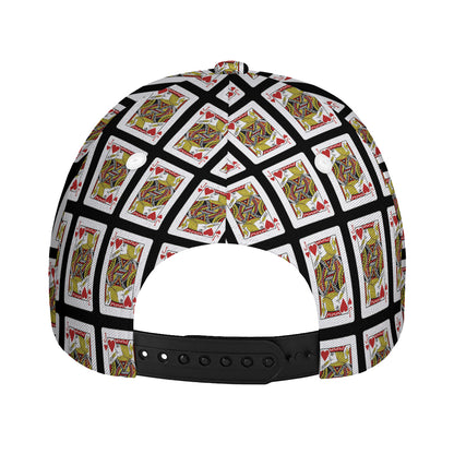 Jack Of Hearts Pattern Print Baseball Cap