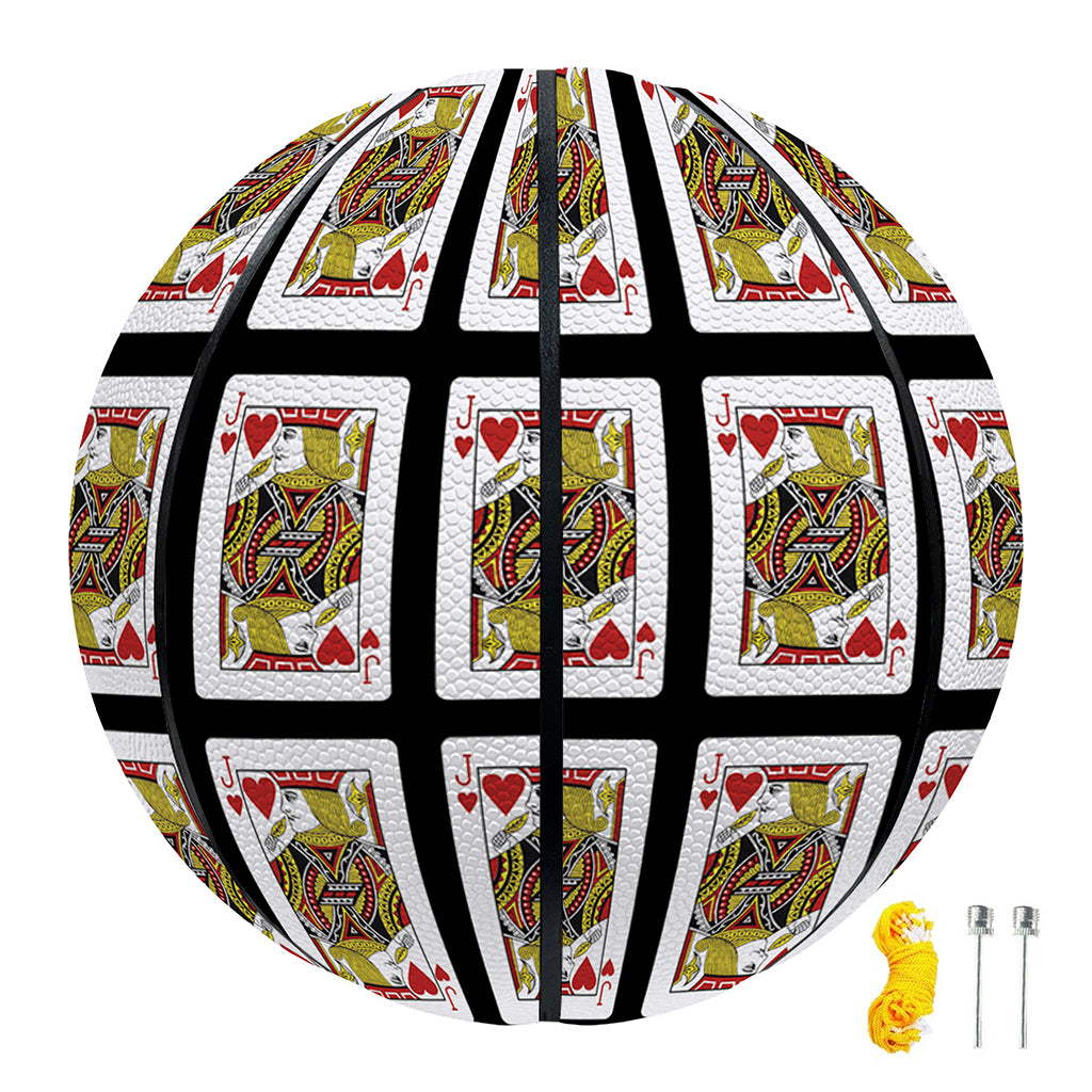 Jack Of Hearts Pattern Print Basketball