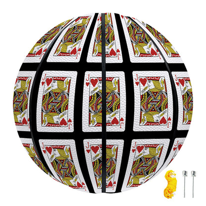 Jack Of Hearts Pattern Print Basketball