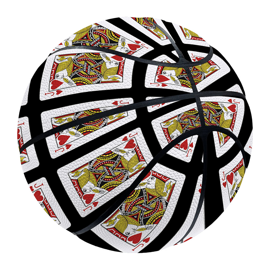 Jack Of Hearts Pattern Print Basketball