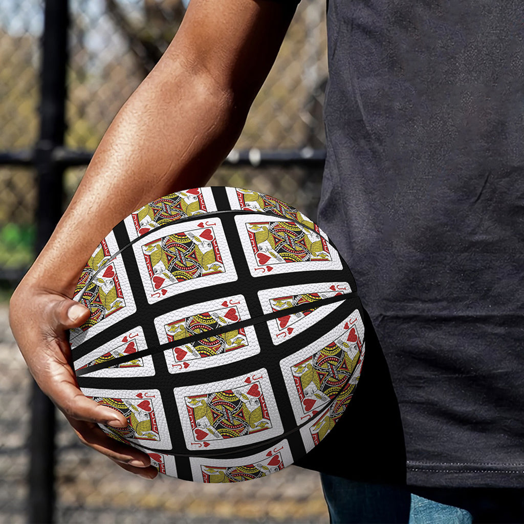 Jack Of Hearts Pattern Print Basketball