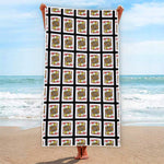 Jack Of Hearts Pattern Print Beach Towel