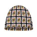 Jack Of Hearts Pattern Print Beanie