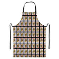 Jack Of Hearts Pattern Print Bib Apron With Pocket