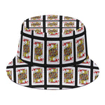 Jack Of Hearts Pattern Print Bucket Hat