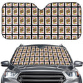 Jack Of Hearts Pattern Print Car Windshield Sun Shade