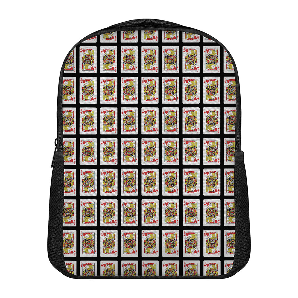 Jack Of Hearts Pattern Print Casual Backpack