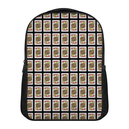 Jack Of Hearts Pattern Print Casual Backpack