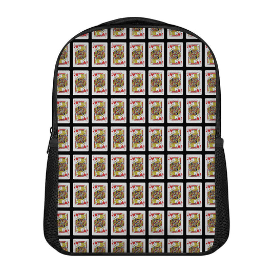 Jack Of Hearts Pattern Print Casual Backpack