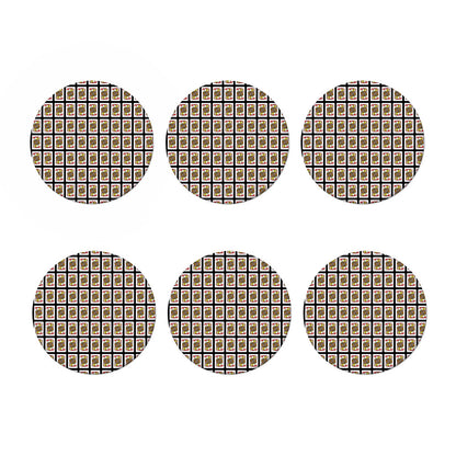 Jack Of Hearts Pattern Print Coaster Set