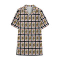 Jack Of Hearts Pattern Print Cotton Hawaiian Shirt