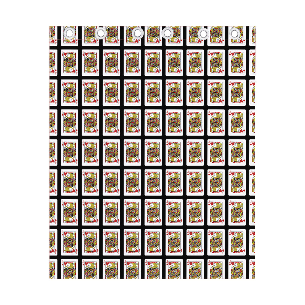 Jack Of Hearts Pattern Print Curtain