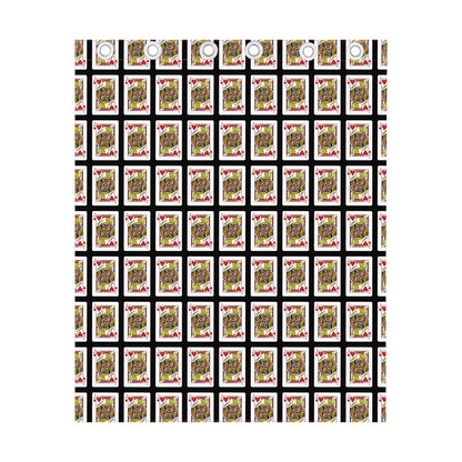 Jack Of Hearts Pattern Print Curtain