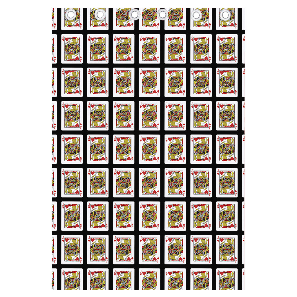 Jack Of Hearts Pattern Print Curtain