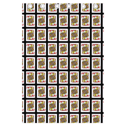 Jack Of Hearts Pattern Print Curtain