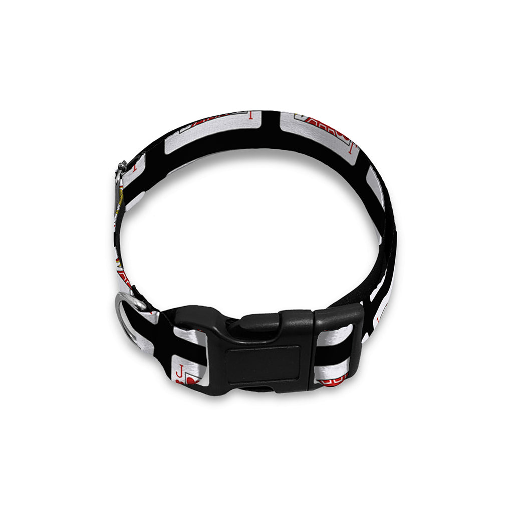 Jack Of Hearts Pattern Print Dog Collar