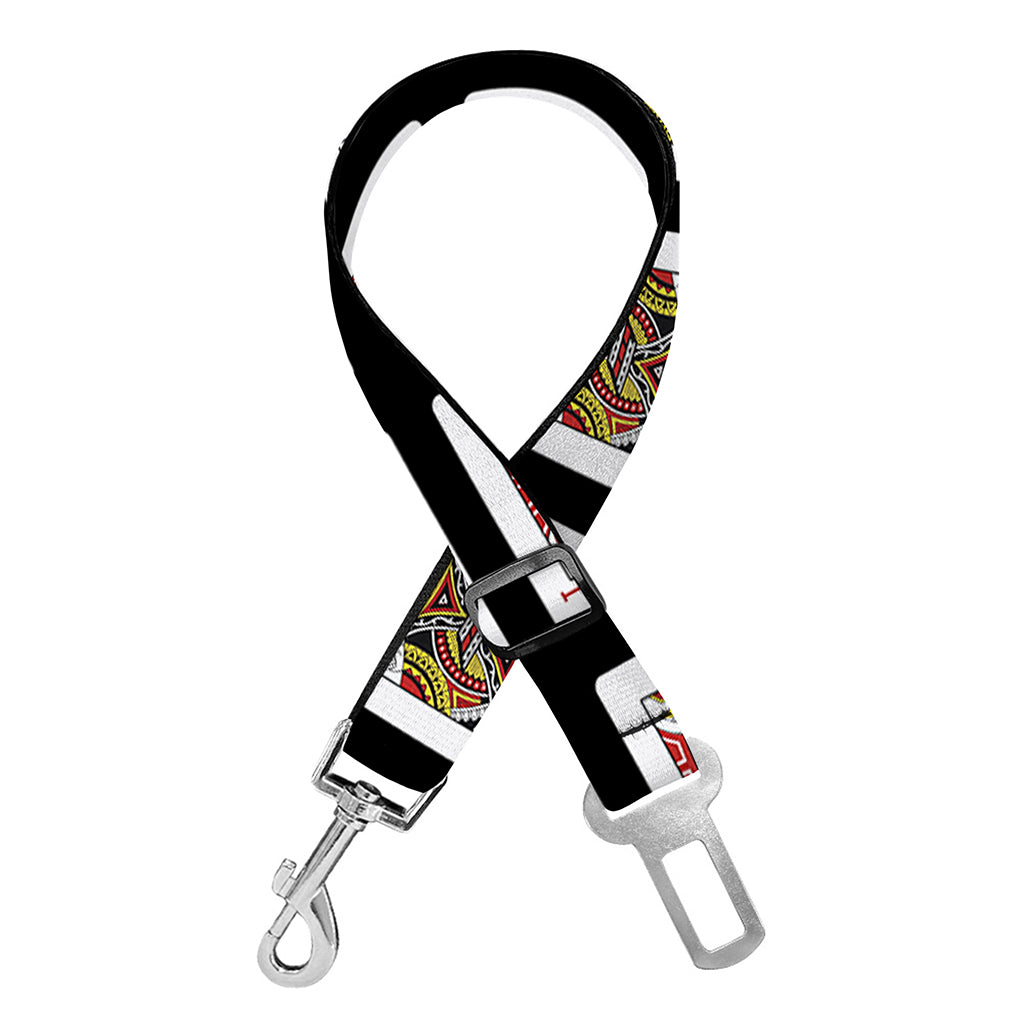 Jack Of Hearts Pattern Print Dog Seat Belt