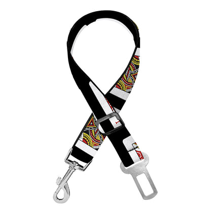 Jack Of Hearts Pattern Print Dog Seat Belt