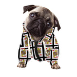 Jack Of Hearts Pattern Print Dog Zip Up Hoodie